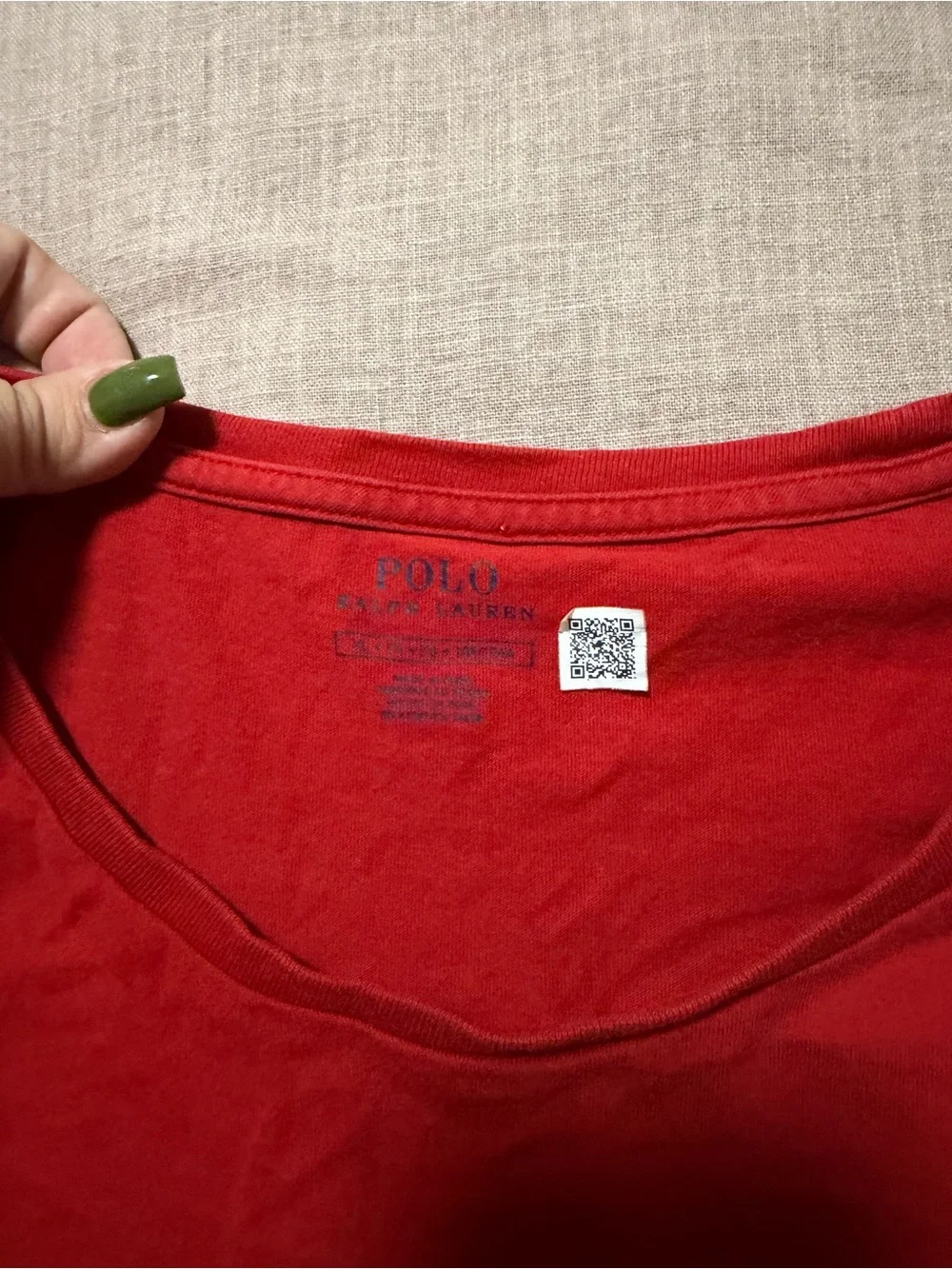 Polo Ralph Lauren Red Short-Sleeve Logo Tee Mens Size XL Streetwear Preppy
